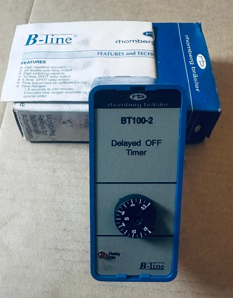RHOMBERG BRASLER B-LINE BT100-2 DELAYED OFF TIMER - Image 1 of 4