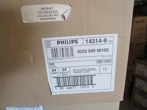 PHILIPS 14314-9 INCANDECENT LAMPS 300W CLEAR 120V/130V 1C 24X CASE - Picture 1 of 6