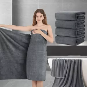 New-Extra Large Bath Sheet Set of 4,Ultra Soft Fluffy Towel,35”x 70”Oversized Ba - Picture 1 of 6