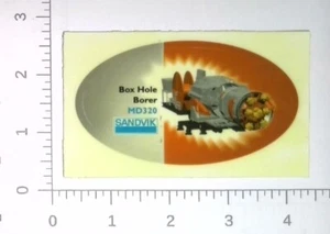 Vintage Sandvik Box Lochbohrer Stockholm Schweden Kohlebergbau Aufkleber Abziehbild - Bild 1 von 1