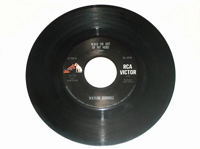RCA Victor 47-9414 Waylon Jennings Julie Walk On Out Of My Mind 45 RPM Record VG - Image 1 of 2