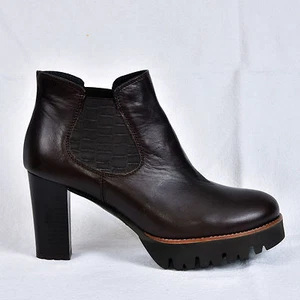 Gadea New Women's Ankle Boots Lightweight Brown Leather 39 Shoes - Picture 1 of 6