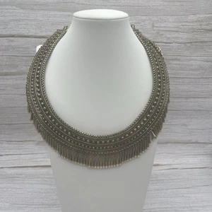 STELLA & DOT Tansy Fringe Gold Tone Tassel Collar Choker Statement Necklace - Bild 1 von 16