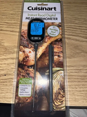 Termómetro digital de carne de lectura instantánea Cuisinart cubierta de 5" incluye 8 ajustes preestablecidos de carne NUEVO Foto 1 de 4