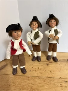 Byers Choice Kindle COLONIAL BOYS Posable Flexible RARO Juego de 3 - Imagen 1 de 7