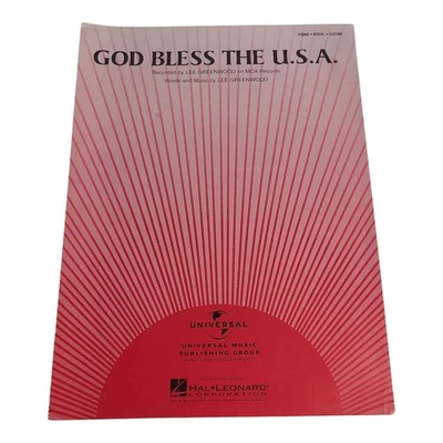 Lee Greenwood - God Bless The USA Sheet Music Piano / Vocal / Guitar 1984 - Image 1 of 4