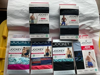 Paquete de 3 calzoncillos boxer elásticos de microfibra Jockey Generation nuevos negros rojos azules XL Foto 1 de 4