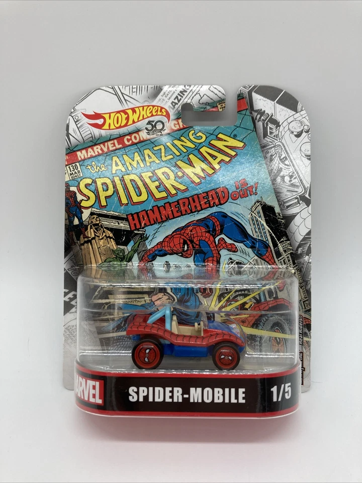 HOT WHEELS PREMIUM ENTRETENIMIENTO RETRO MARVEL INCREÍBLE SPIDERMAN SPIDER-MOBILE Foto 1 de 3