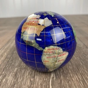 Pisapapeles Alexander Kalifano Globo Tierra Piedras Semipreciosas Amatista Océanos - Imagen 1 de 8