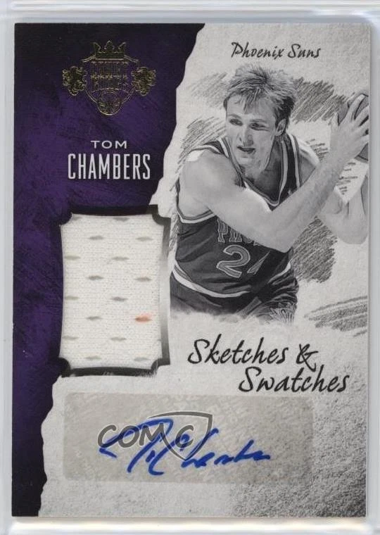 2016 Panini Court Kings Sketches and Swatches /125 Tom Chambers #32 Auto Sketch - Image 1 of 2