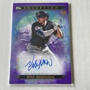 2024 Topps Inception Béisbol Kyle Manzardo RC Automático PÚRPURA/199 Guardianes - Imagen 1 de 2
