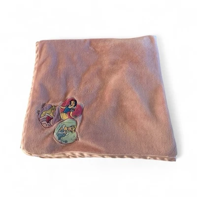 Crown Craft Disney Princess Pink Security Blanket Baby Lovey Satin Back 2004 - Image 1 of 4