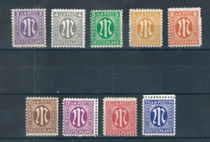 Alemania 1945/46 Correo Militar Aliado conjunto de sellos. Como nuevo. Sg A1-A9 - Imagen 1 de 2