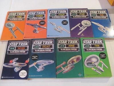 Star Trek Log Novels 2-10 Alan Dean Foster 77, 79 & 1991 (See Desc) VGOOD - Image 1 of 4