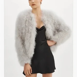 Lamarque Deora Feder hellgrau Jacke Haken & Ösen Steppfutter Taschen XS/S - Bild 1 von 23