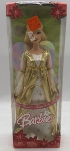 Holiday Angel Doll Gold Dress Shimmer Wings 2005 Mattel Barbie - Picture 1 of 4