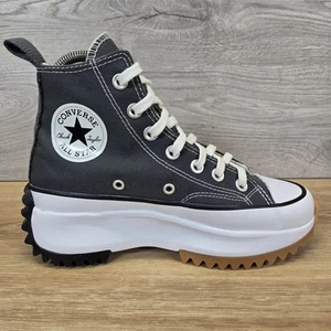 Converse Trainers Womens Dark Grey Canvas UK Size 4 High Top Run Star Hike Shoes - Picture 1 of 18