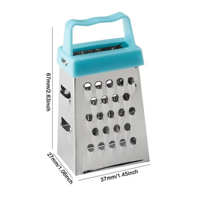 Rallador de alimentos de cocina de acero inoxidable con caja de 4 lados cortador de queso vegetal trituradora Foto 1 de 4