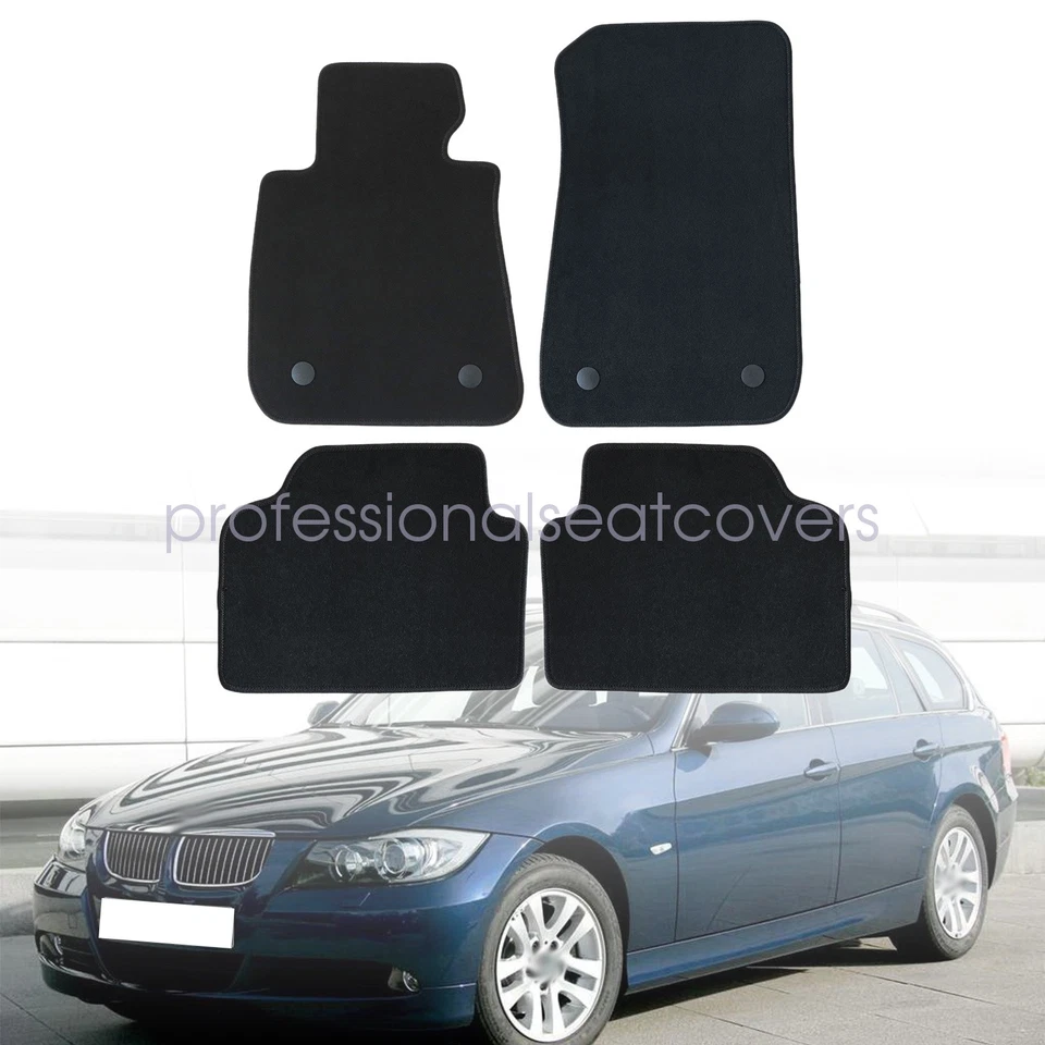 For 2006-2011 BMW E90 E91 3-Series Front & Rear Floor Mats Carpet Replacement - Imagem 1 de 4