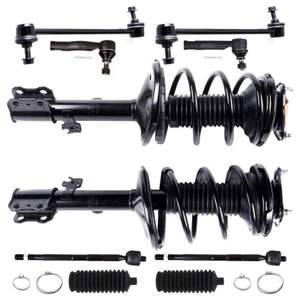 Front Struts & Spring For 01-05 Toyota RAV4 AWD w/ Sway Bar Outer Inner Tie Rod - Picture 1 of 5