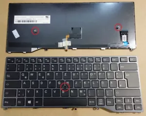 original Tastatur Fujitsu Siemens LifeBook U747 U748 E448 E548 Keyboard DE - Bild 1 von 1