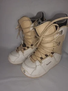 Burton Tribute Damen-Snowboardstiefel weiß hellbraun Größe 6,5 - Bild 1 von 13