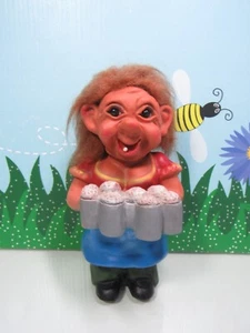 Bar Maid Nodder - Muñeca Troll Alemana Heico de 8" - Rara - Imagen 1 de 8