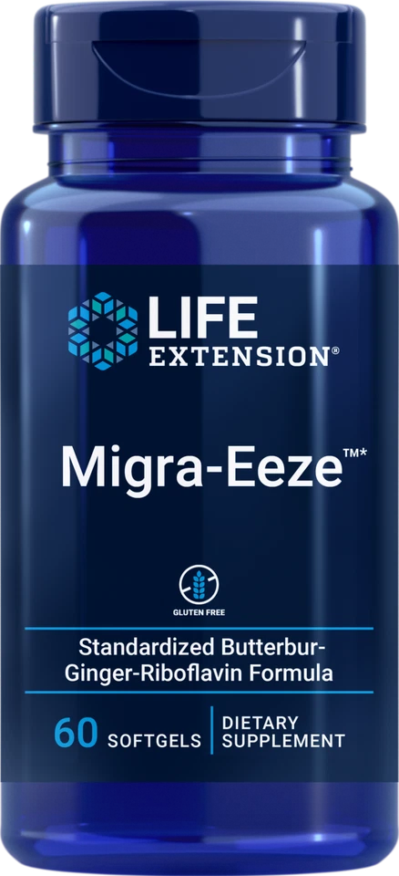 Fórmula Life Extension Migra-Eeze Petasita/Jengibre/Riboflavina/Petasina 60 geles Foto 1 de 2