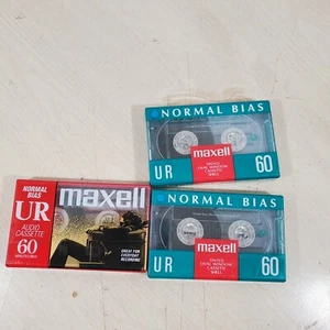 Lot 3 Maxell Normal Bias UR 60 Minute Audio Recording Cassette Tapes New Sealed - Picture 1 of 5