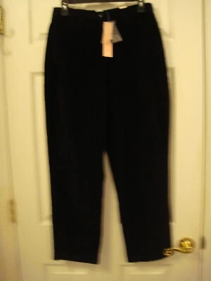 Women's Dress Barn Black Stretch Corduroy Dress Pants Size 10 Petite NEW - Image 1 of 4