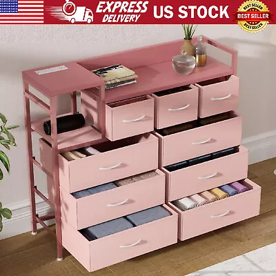 Cómoda organizadora de 9 cajones con soporte de TV para dormitorio Foto 1 de 4