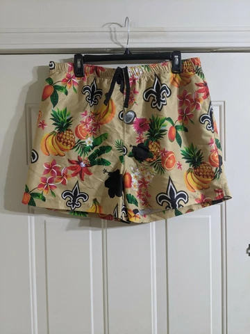 New Orleans Saints Mens XL Super Rare Pro Bowl Swim Trunks NFL Team Apparel Cover