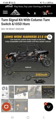 Kit de seta buzina de luz LED legal de rua para SXS UTV ATV Can Am e mais - Imagem 1 de 4