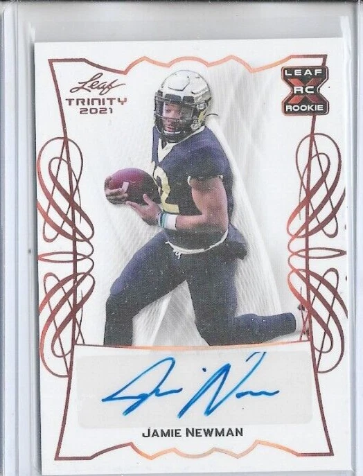 Jamie Newman Tiger-Cats 2021 Leaf Draft Football Trinity Rookie Auto #BA-JN1 - Image 1 of 1