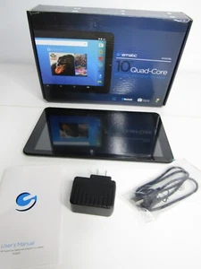 Ematic EGQ223BL WiFi 10" Android Touchscreen Tablet Quad-Core 16GB Bluetooth - Picture 1 of 9