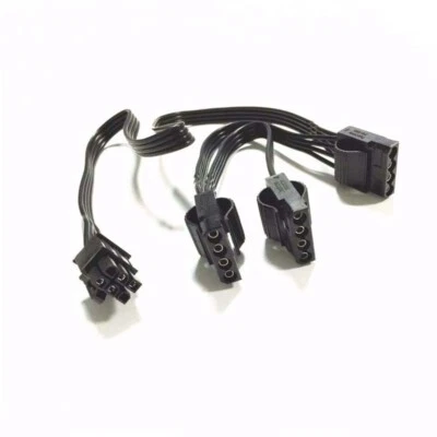 6Pin PCI-E to 3 IDE Molex 4Pin Modular Power Supply Cable for Seasonic KM3 Serie - Image 1 of 3