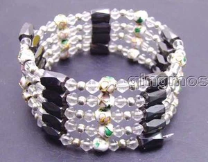 6mm Round Red Cloisonne Hematite Magnetic Beads Necklace Bracelet for Women 279 - Picture 1 of 14