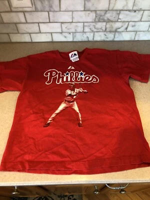 W Youth Chase Utley/Philadelphia Phillies Jersey T-Shirt- Majestic Large - Image 1 of 4