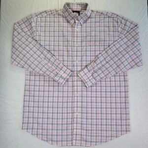 Wrangler Mens Shirt XL Button Down Pink Breast Cancer Awareness Long Sleeve - Picture 1 of 14