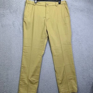 Izod Pants Mens 36X30 Tan 100% Cotton American Chino Flat Front Straight Fit NEW - Picture 1 of 11