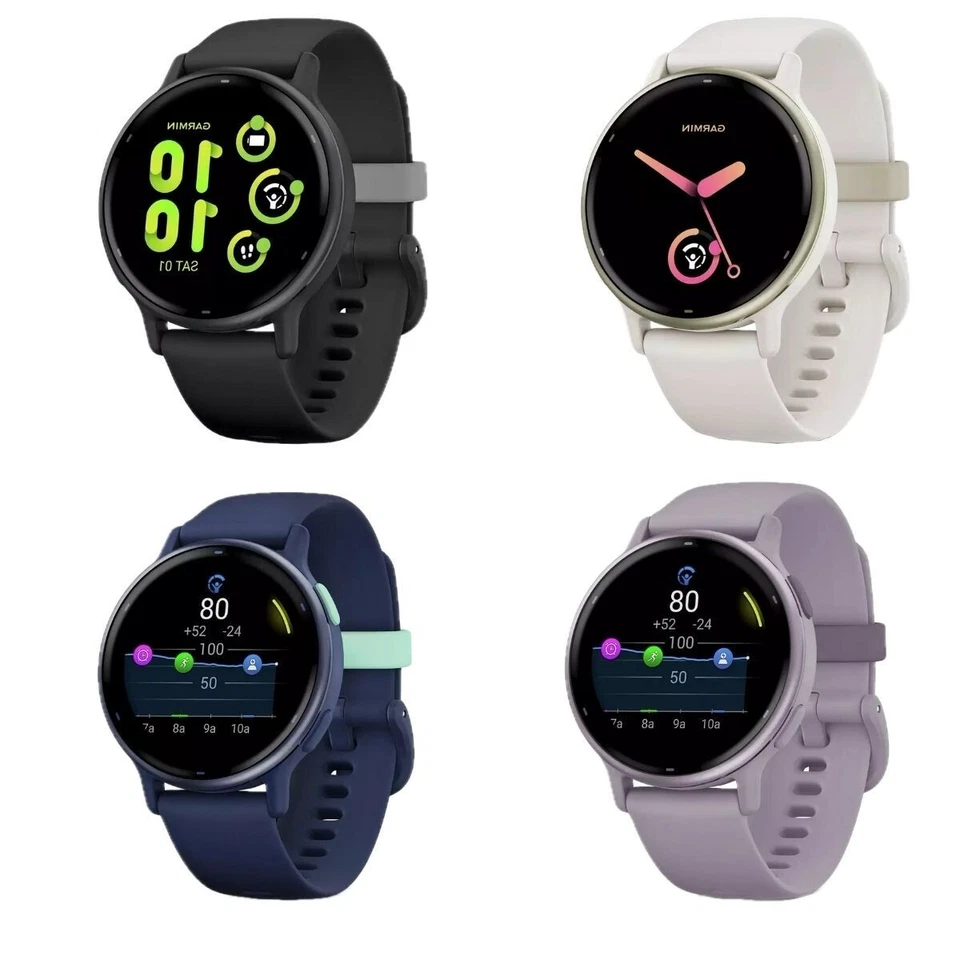 Garmin Vivoactive 5 Smart Watch Black Slate / Ivory Cream Gold / Navy / Orchid - Image 1 of 1