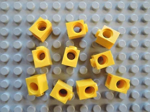 LEGO 10 x Technic Stein 6541 Lochbalken 1x1 1 Loch  gelb - Bild 1 von 1