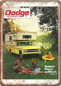 Dodge Pickup Truck 1969 vintage automóvil reproducción anuncio letrero metálico AA106 - Imagen 1 de 2