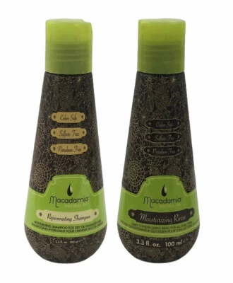 Champú rejuvenecedor natural de macadamia y enjuague hidratante conjunto de viaje de 3,3 oz Foto 1 de 4