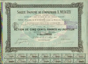 DECO => IMPRIMERIE A. MULCEY (SAINT-ETIENNE 42) (X) - Picture 1 of 1