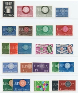 1960 - Europa CEPT (Komplettjahr) - Rad, 20 Länder, 36 Val. postfrisch** - Bild 1 von 2