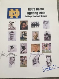 JOE THESIMANN LATTNER LUJACK FIRMADO NOTRE DAME LUCHANDO HISTORIA IRLANDESA 8,5X11 - Imagen 1 de 1