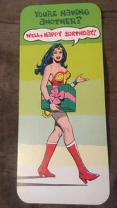 Wonder Woman 1978 Vintage Geburtstagskarte, Neu aus altem Lagerbestand Superman & Freunde Mark I #9 - Bild 1 von 12