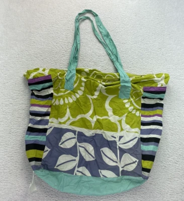 Bolso de Playa Grande Xhilaration Verano Floral 100% Algodón Doble Cremallera Foto 1 de 4