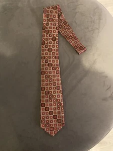 Burma Bibas Silk Geometric Necktie Red, Black, Gray - Picture 1 of 6